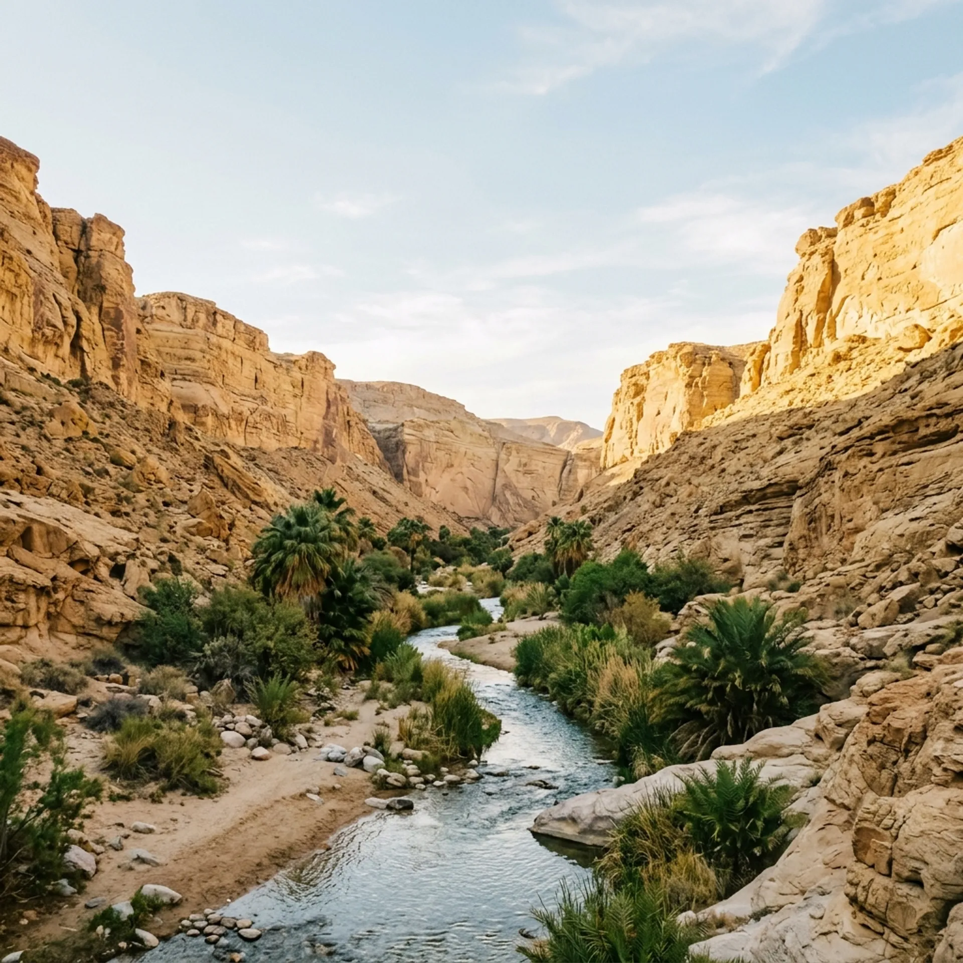 Stream in the Desert Background